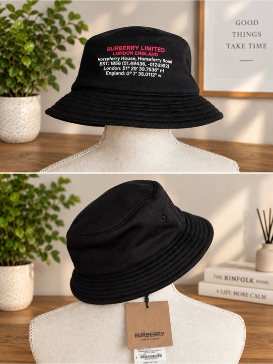 Burberry Accessories - Burberry Unisex Horseferry Location Bucket Hat NWT